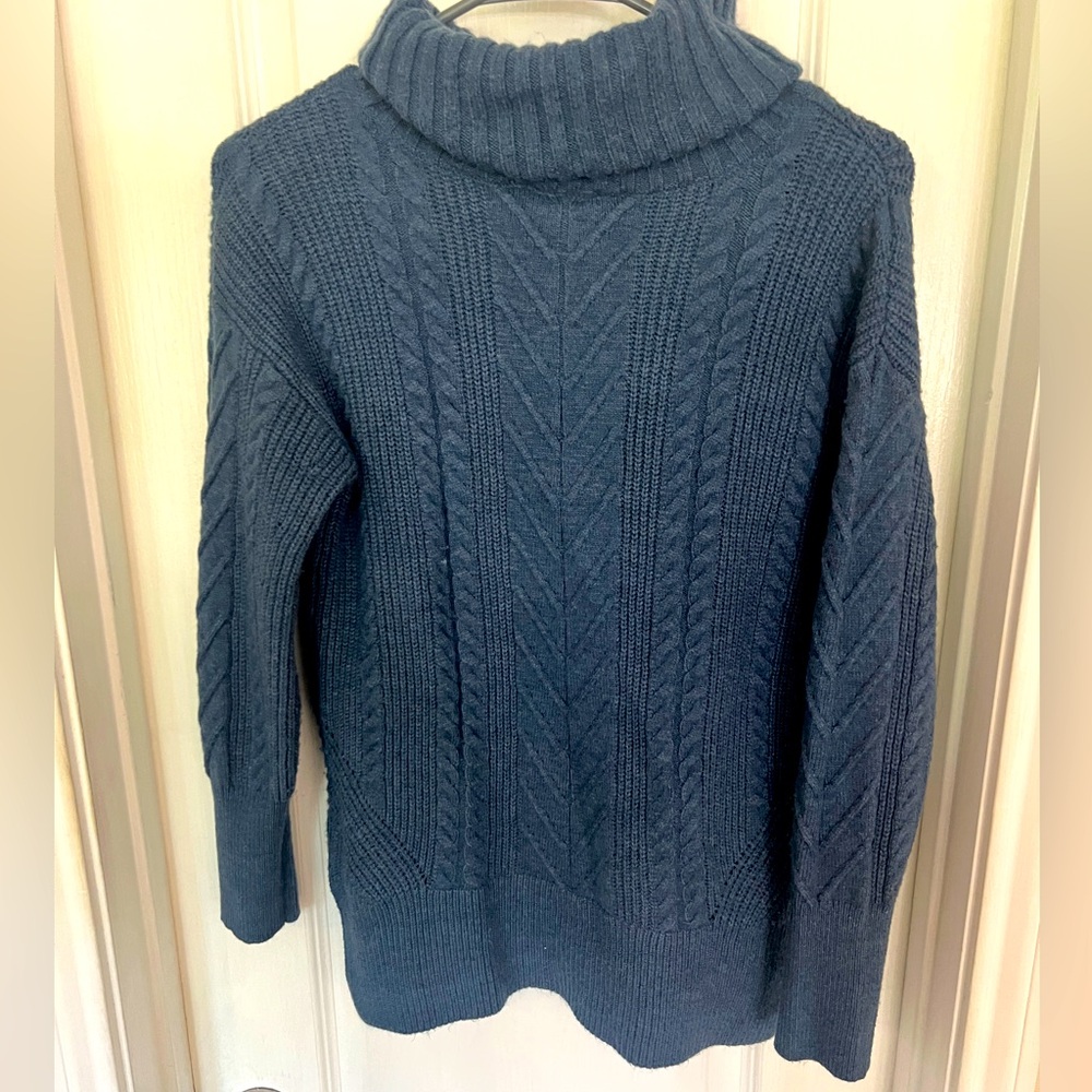 Elie Tahari Denim Blue Textured Top